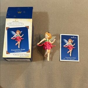 Hallmark Poinsettia Fairy 2005 1st in the Series Fairy Messenger